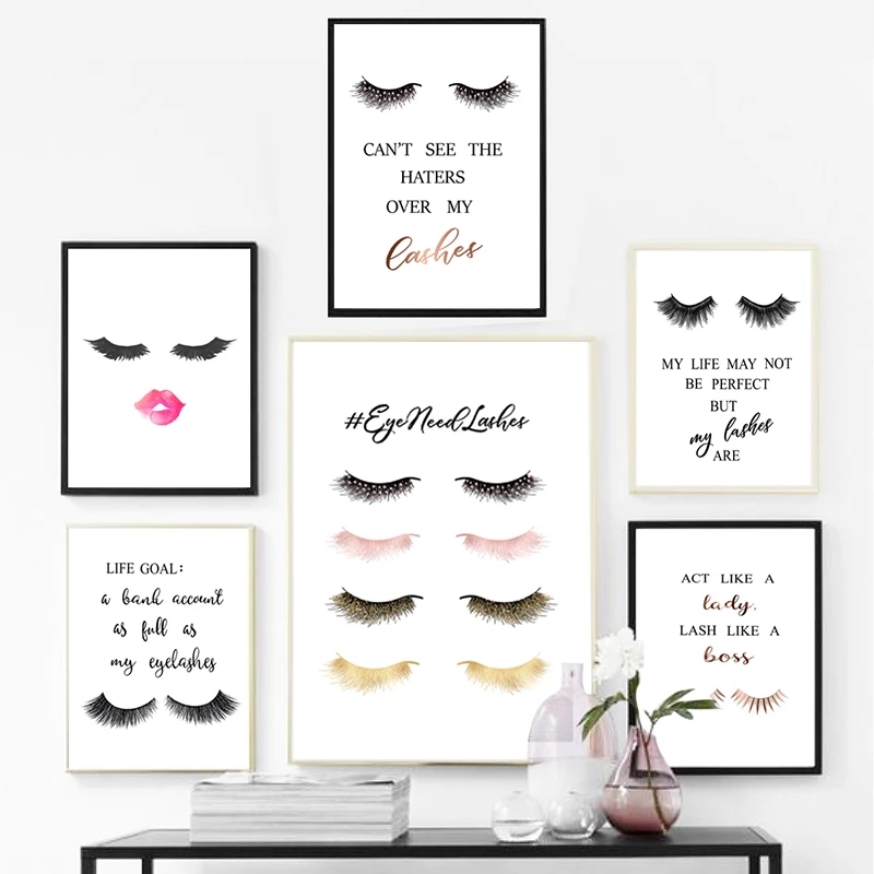 Eyelash Extension Quotes - Модные наращивание ресниц с цитатами, постеры