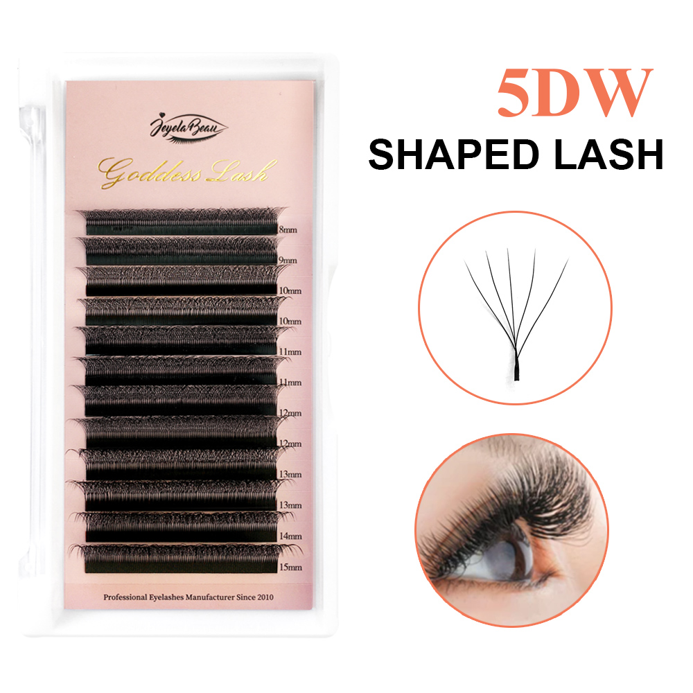 Eyelash Extension Supernatural - Накладные ресницы Goddess 5D W-образной формы,