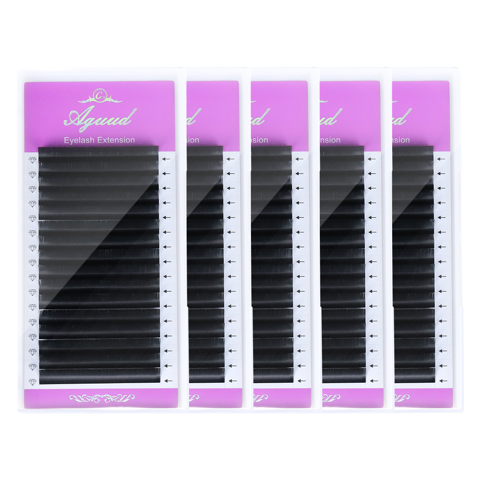Eyelash Extension Supernatural - AGUUD 5 упаковок/лот НОВЫЕ суперматовые черные