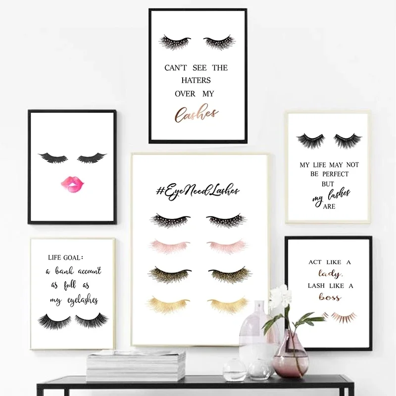 Eyelash Extension Quotes - 1 шт. безрамный холст с рисунком,
