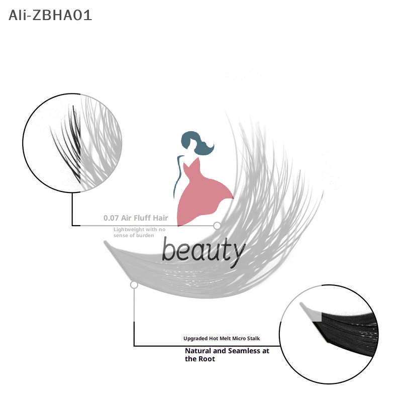 Eyelash Extension Volume Lashes - Набор 3D-ресниц из искусственного меха норки: