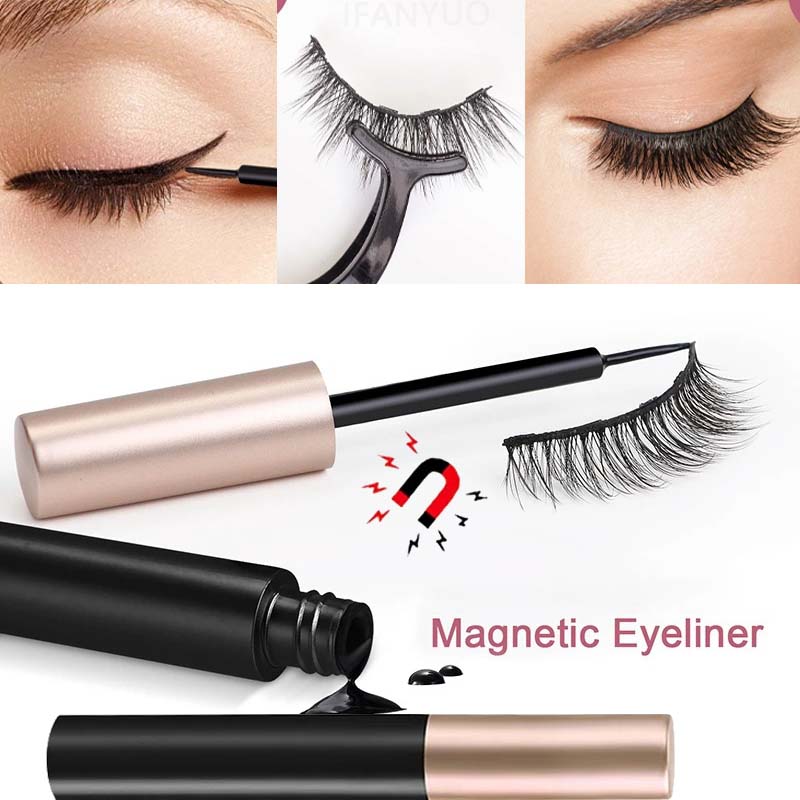 Eyelash Extension Eyeliner - 1/2 шт. Черная магнитная жидкая подводка-клей
