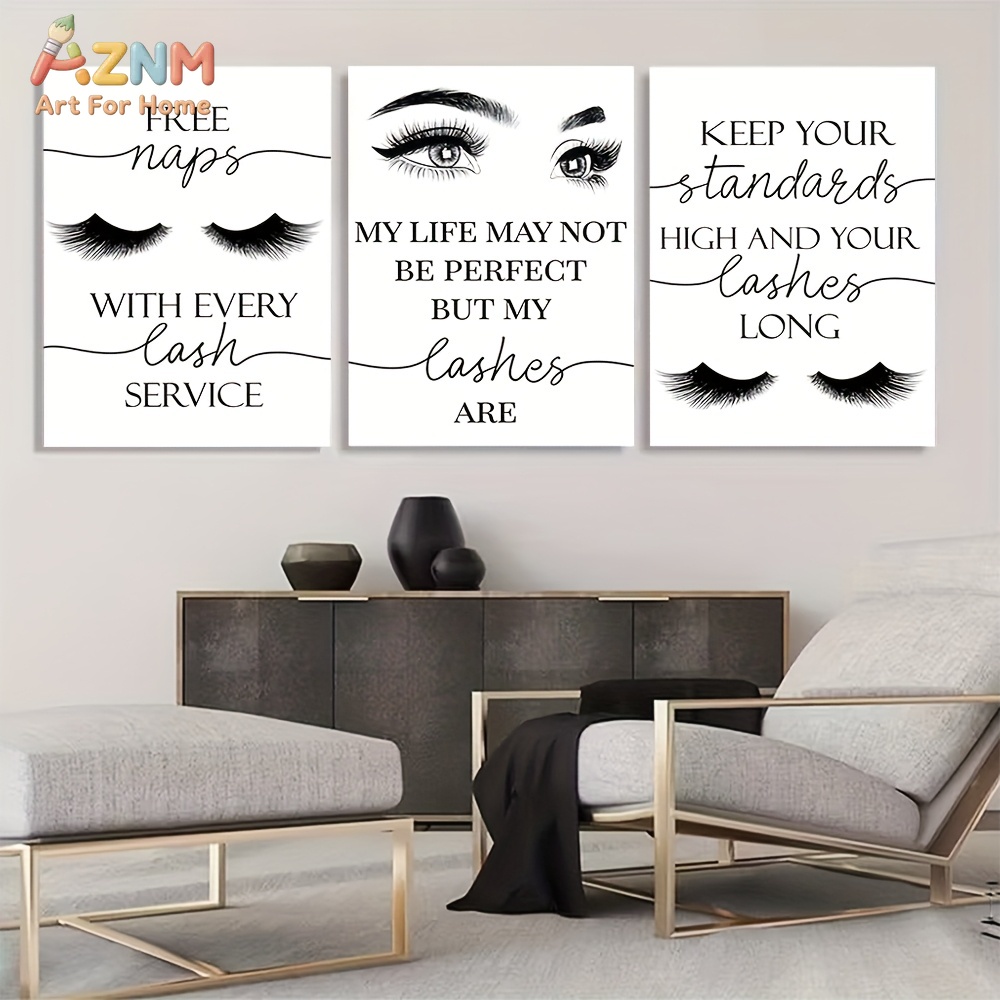 Набор из 3-х картин без рамы:  – обзор и цена Eyelash Extension Quotes