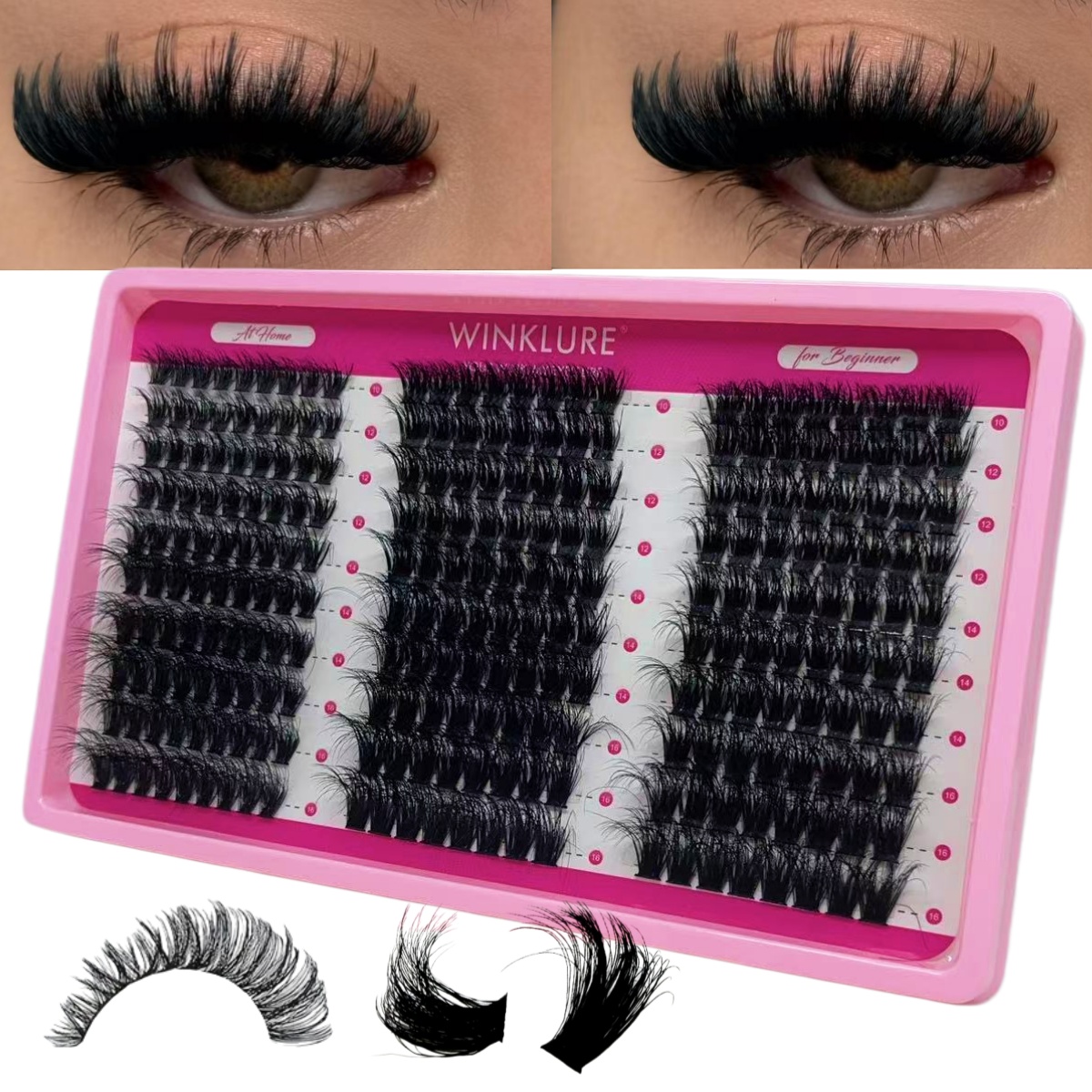 Набор пучковых ресниц WINKLURE – обзор и цена Eyelash Extension Volume Lashes